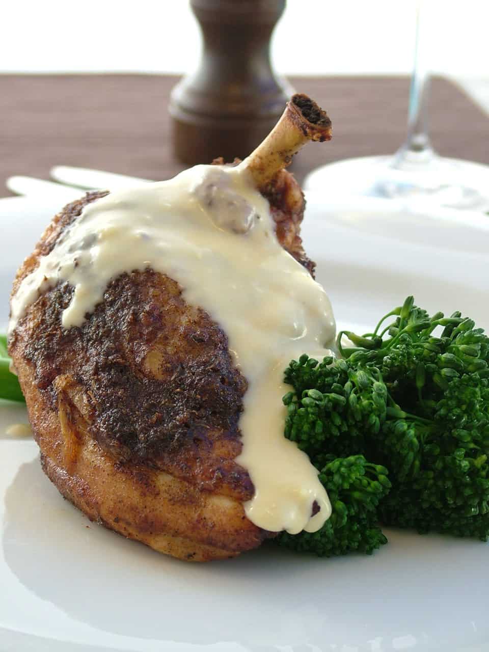 Spice Crusted Chicken with Orange and Ginger Beurre Blanc