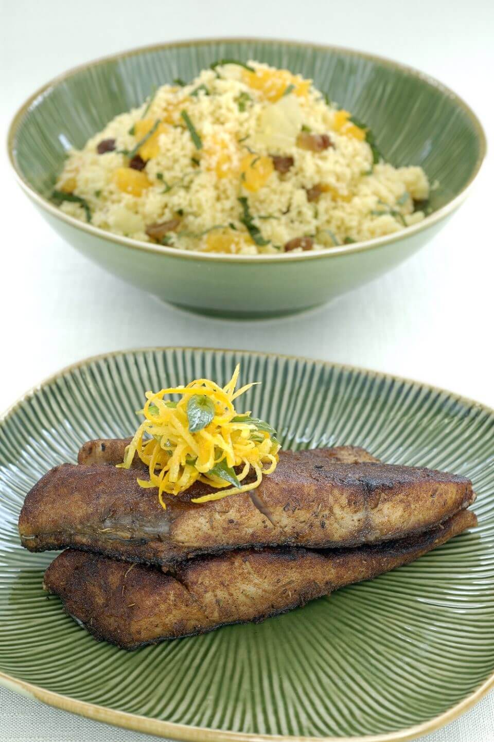 Spiced Snapper on Citrus & Mint Couscous