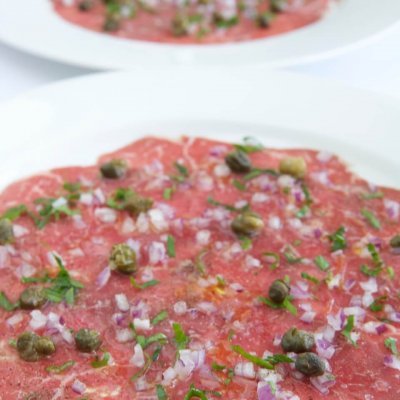 Beef Carpaccio Recipe with Capers, Parsley and Truffle Oil