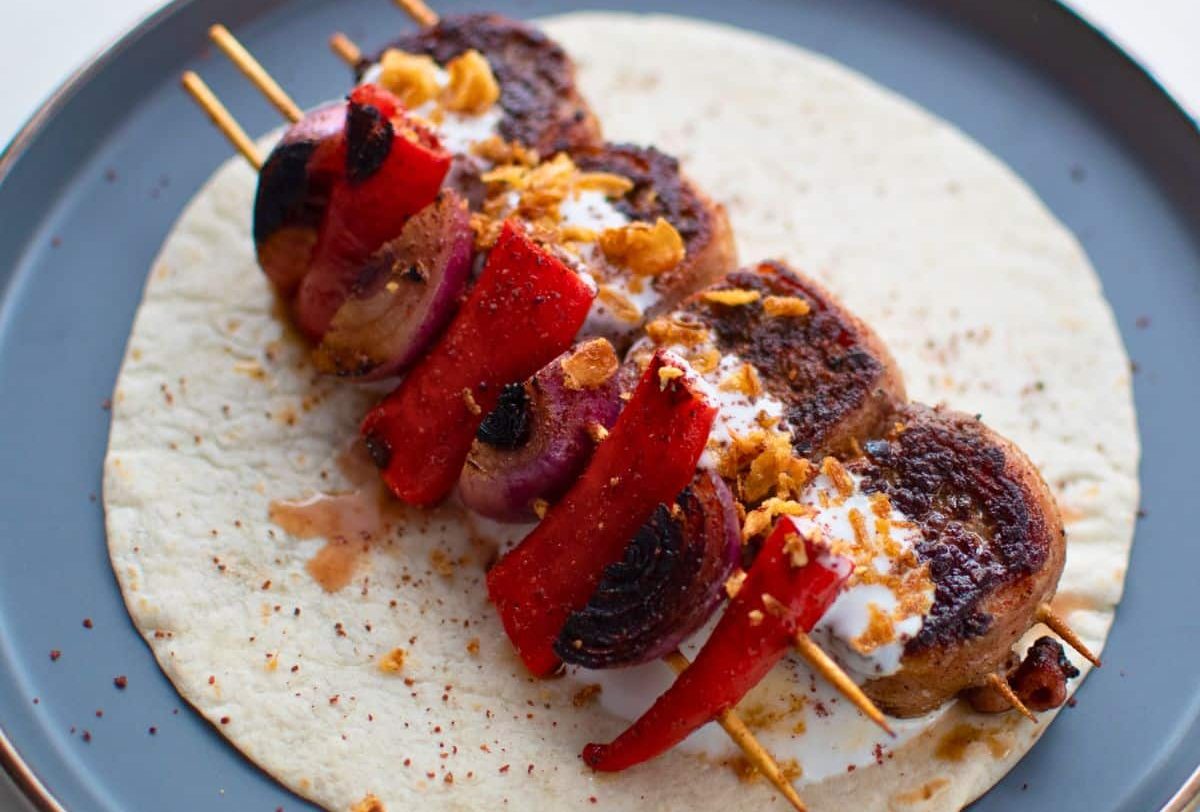 Bacon-Wrapped Ground Beef Skewers (Kebabs)