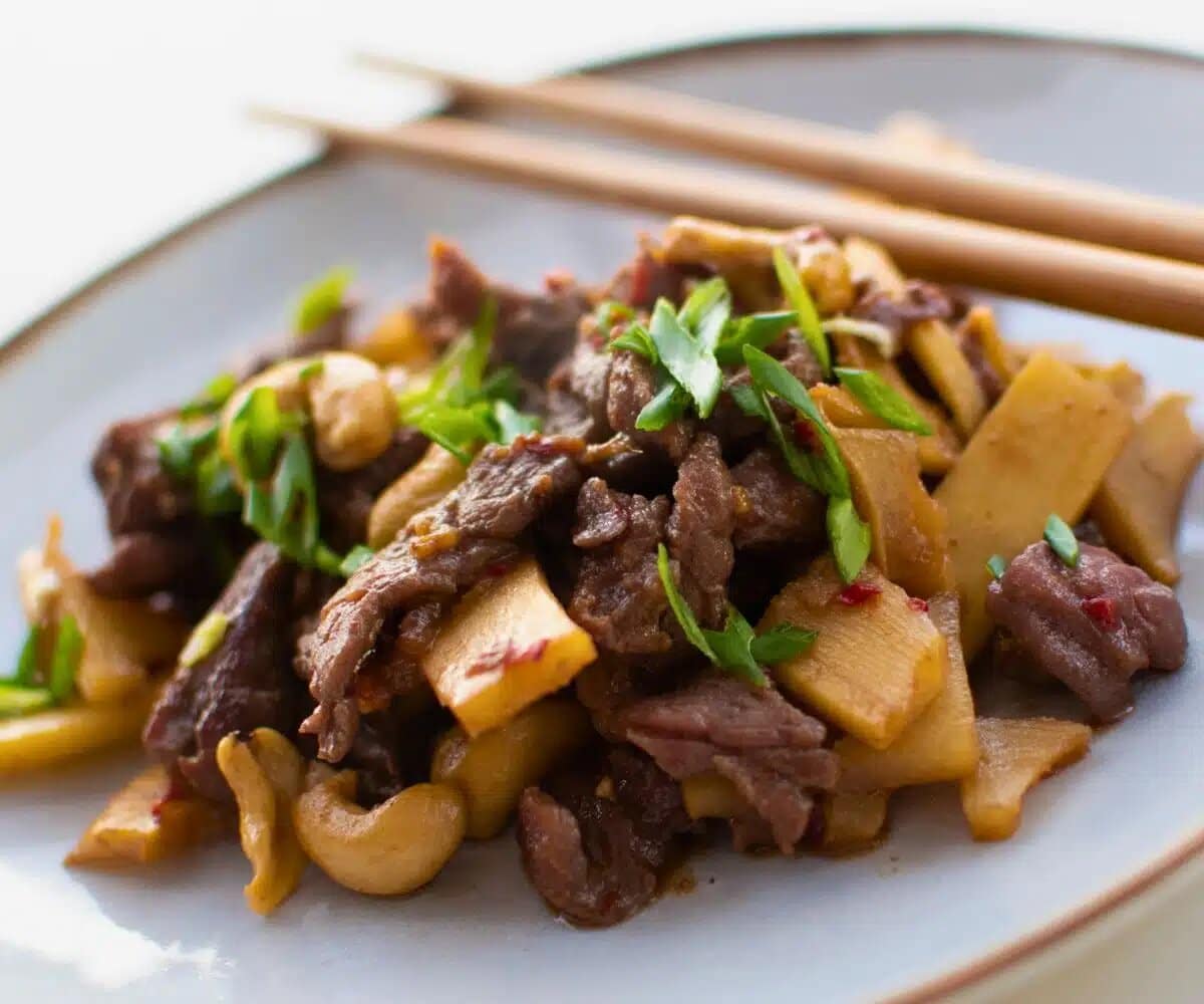 Beef with Cashews and Bamboo Shoots