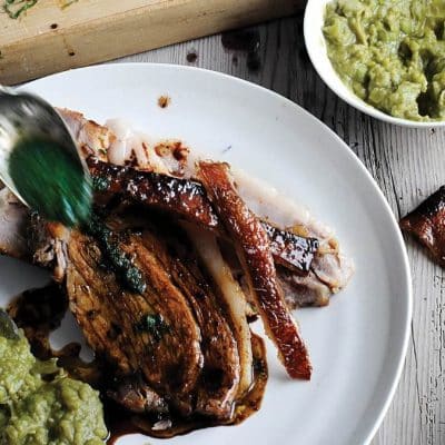 Brined Pork Collar with Mushy Peas & Mint