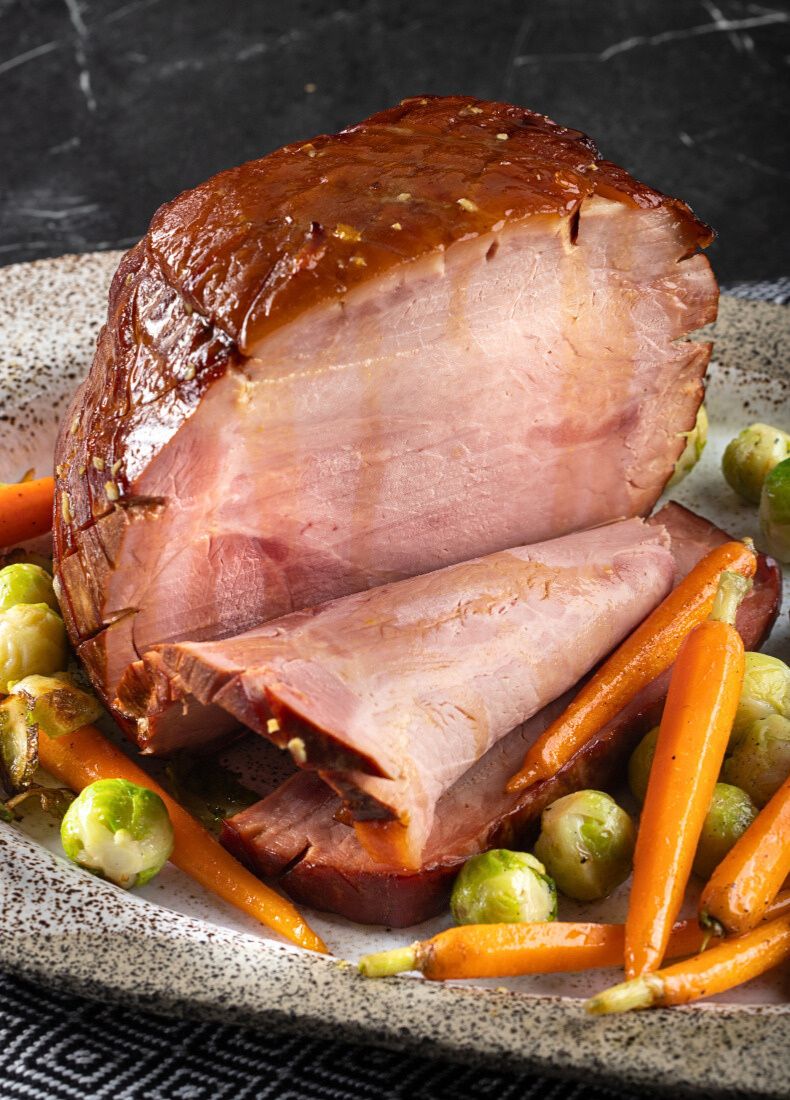 Garlic-Cinnamon Honey Glazed Ham