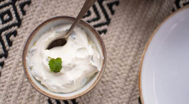 Chicken Meatballs w/ Vegetables & Mint Yogurt Sauce