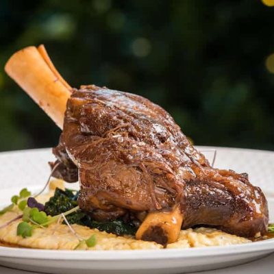 BRAISED LAMB SHANKS WITH CREAMY POLENTA