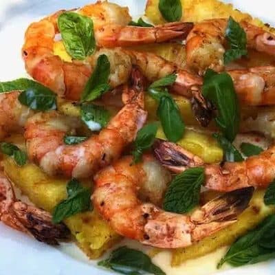 Grilled Shrimp With Chili & Pineapple