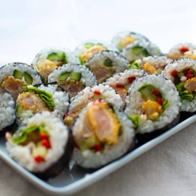 Kimbap with Shrimp in Panko