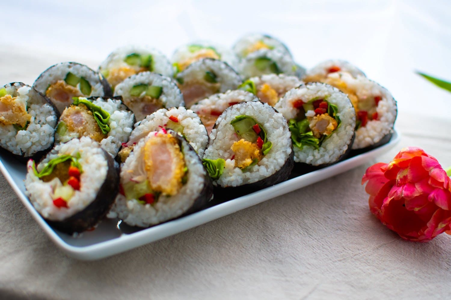 Kimbap with Shrimp in Panko