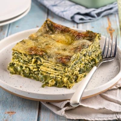 Lasagna with Spinach and Basil Pesto