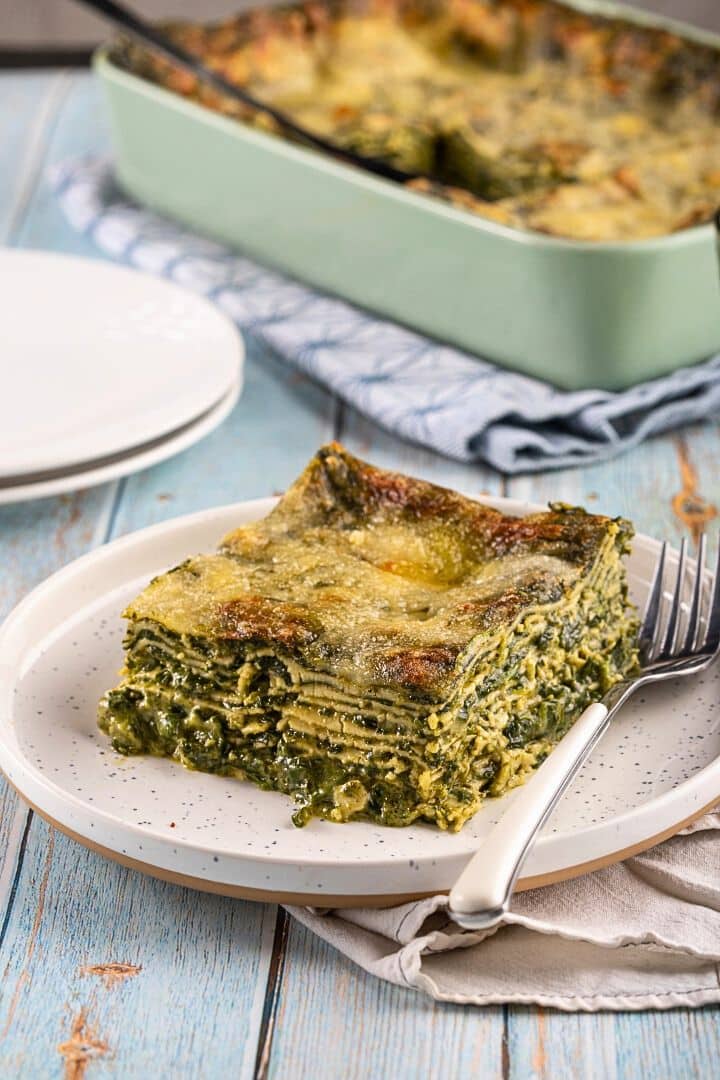 Veggie Pesto & Spinach Lasagna