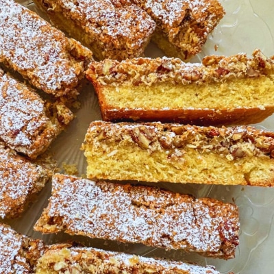 Cardamom Pecan Pie Bars