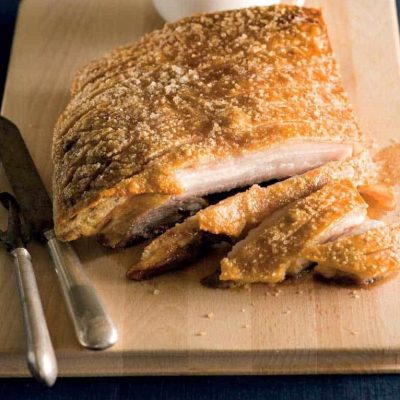 Roast Pork Belly with Apple Sauce