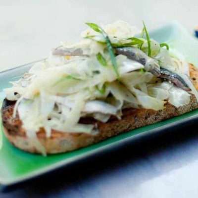 MARINATED SARDINES & FENNEL ON TOAST