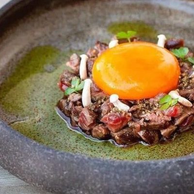 Seared Dry-Aged Hanger Steak Tartare