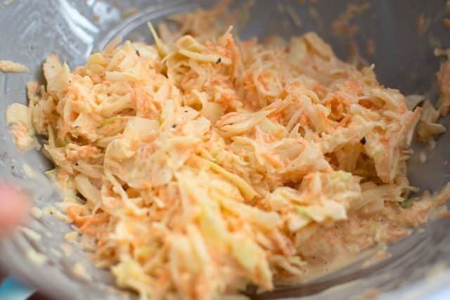 Shredded Chicken with Coleslaw