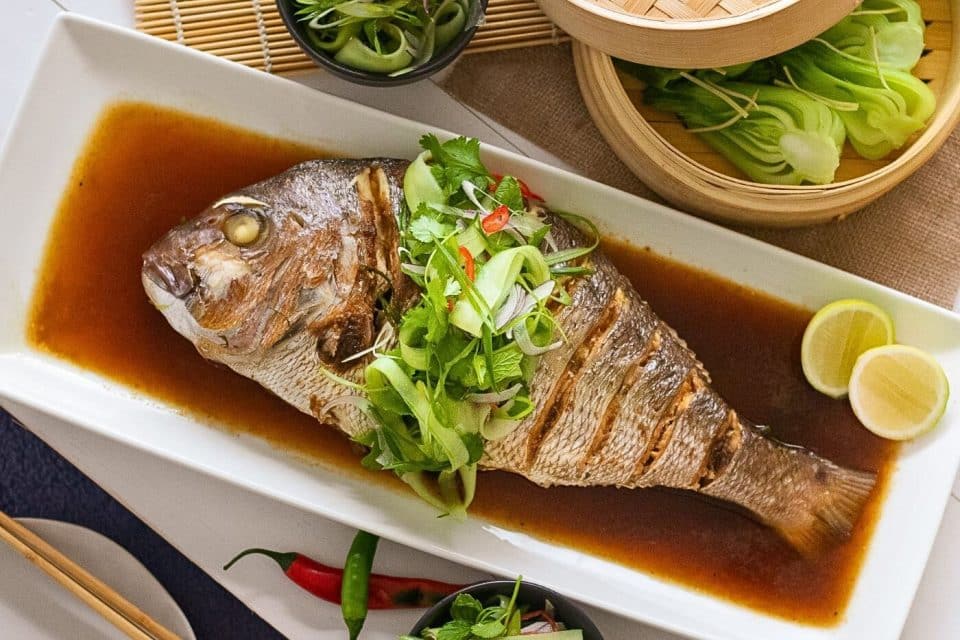 Streamed Snapper with Chilli Jam