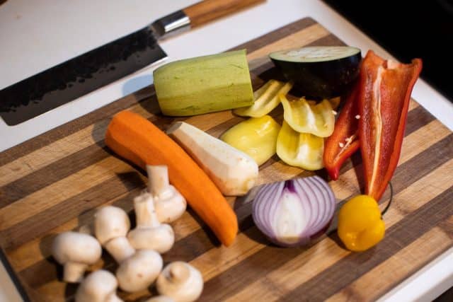 Wok-fried Vegetables with Shrimp and Rice Noodles